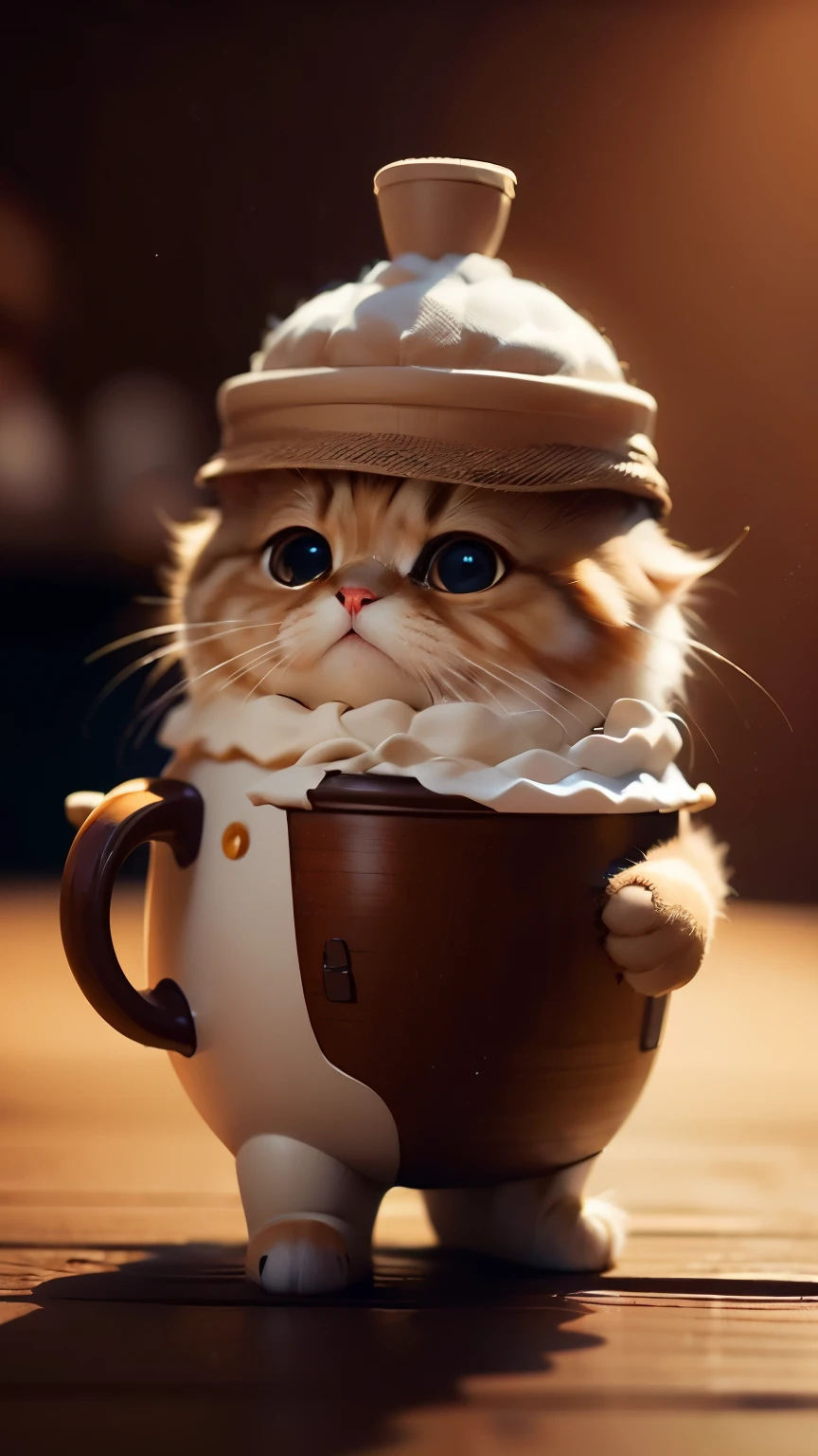 High resolution,超High resolution,8k,Very detailed,Realistic,photo-Realistic:1.37),Highest quality,masterpiece,pressure,Are standing,alone,whole body,,Coffee cup