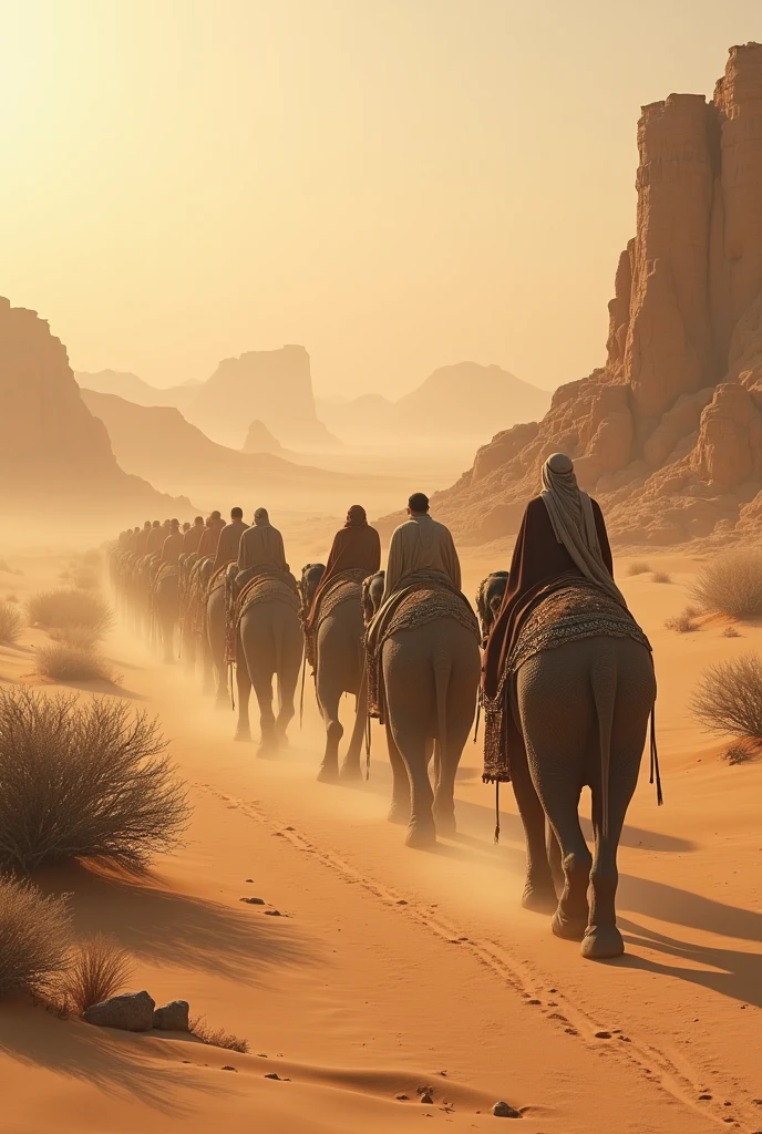 Ancient Arabian Desert: Mekka ke ird gird ke registani manazir, jahan par Abraha apne haathi ke sath chala tha. Ye purani aur khaali desert images use karen jo waqt ka asar dikhati hain.