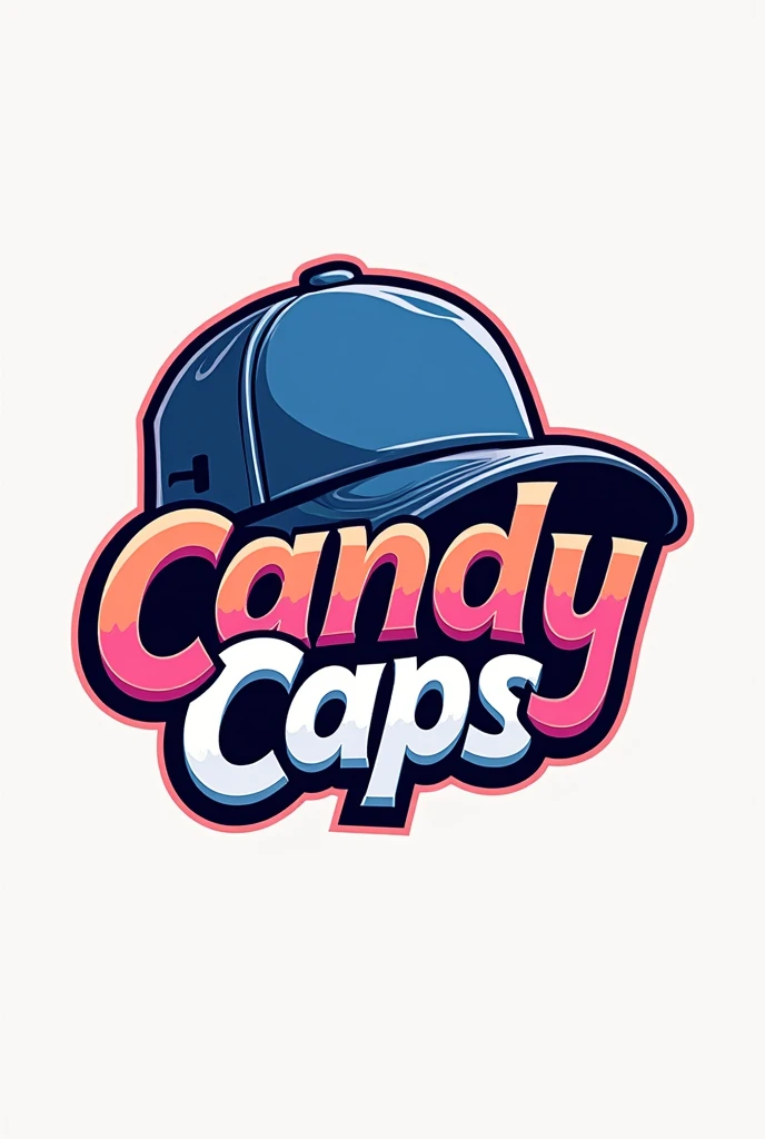 A logo that says Candy_Caps with a sports cap 

