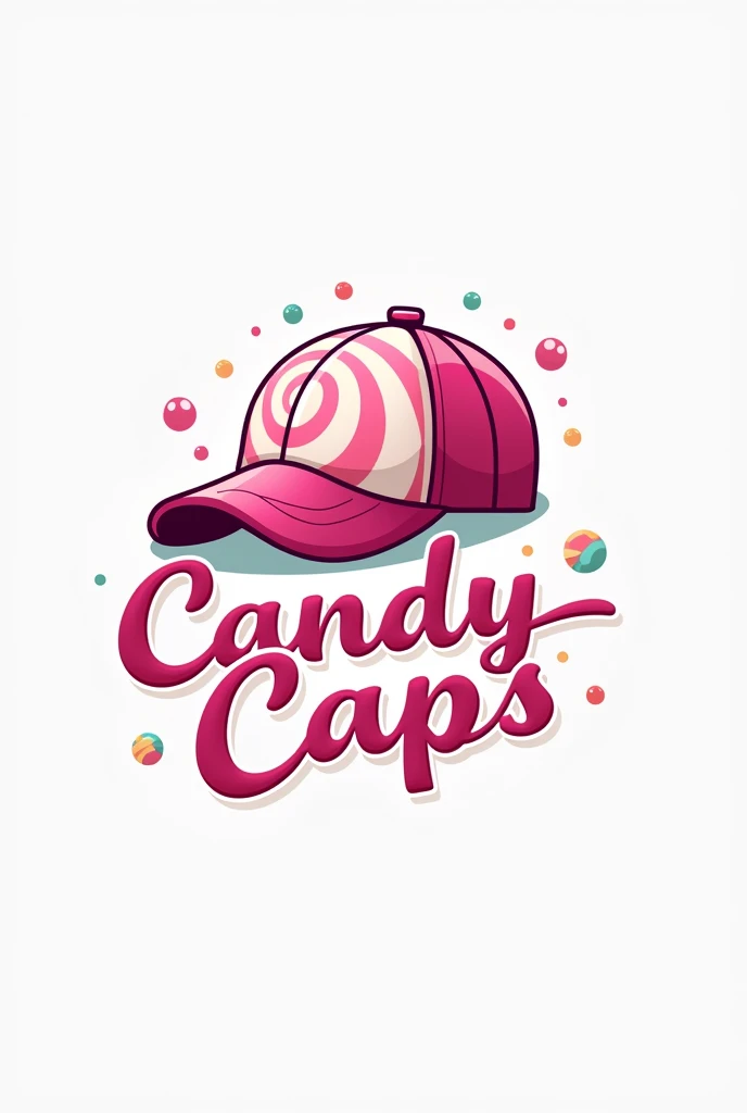 A logo that says Candy_Caps with a sports cap
