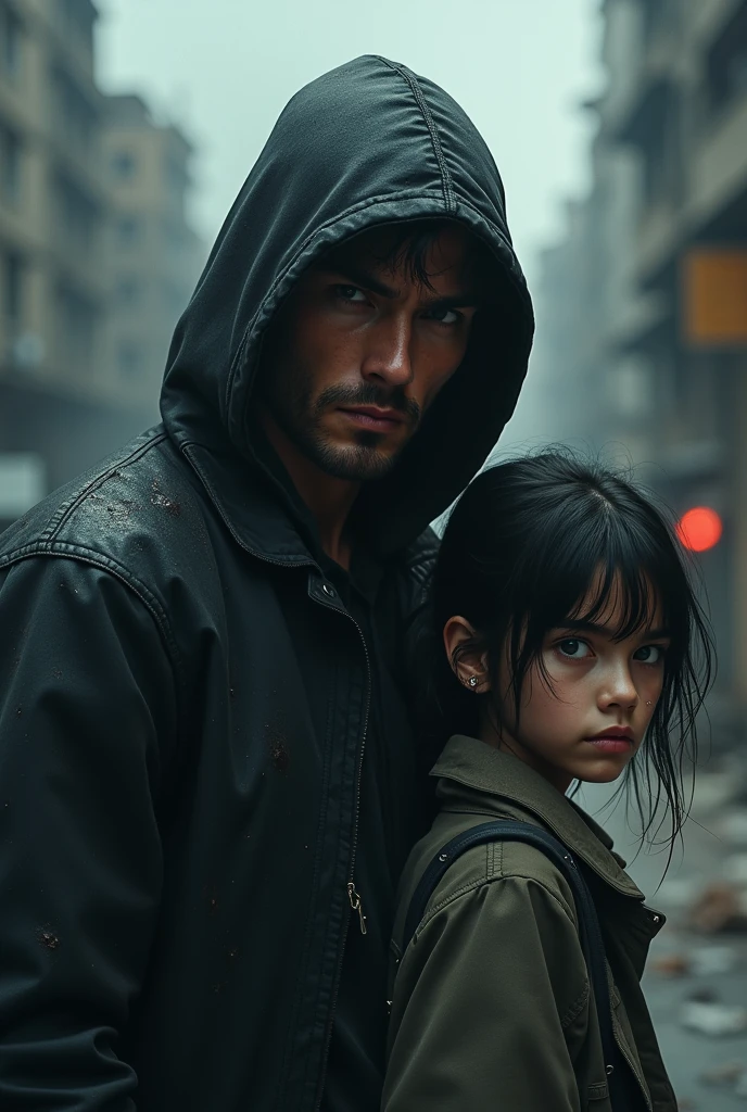 Novel Cover For Zombie Apocalypse Novel.The Main Character Is Loner Who Wears Black Hoodie.He Is Damn Handsome.Female Lead Is Simple Cute Girl.