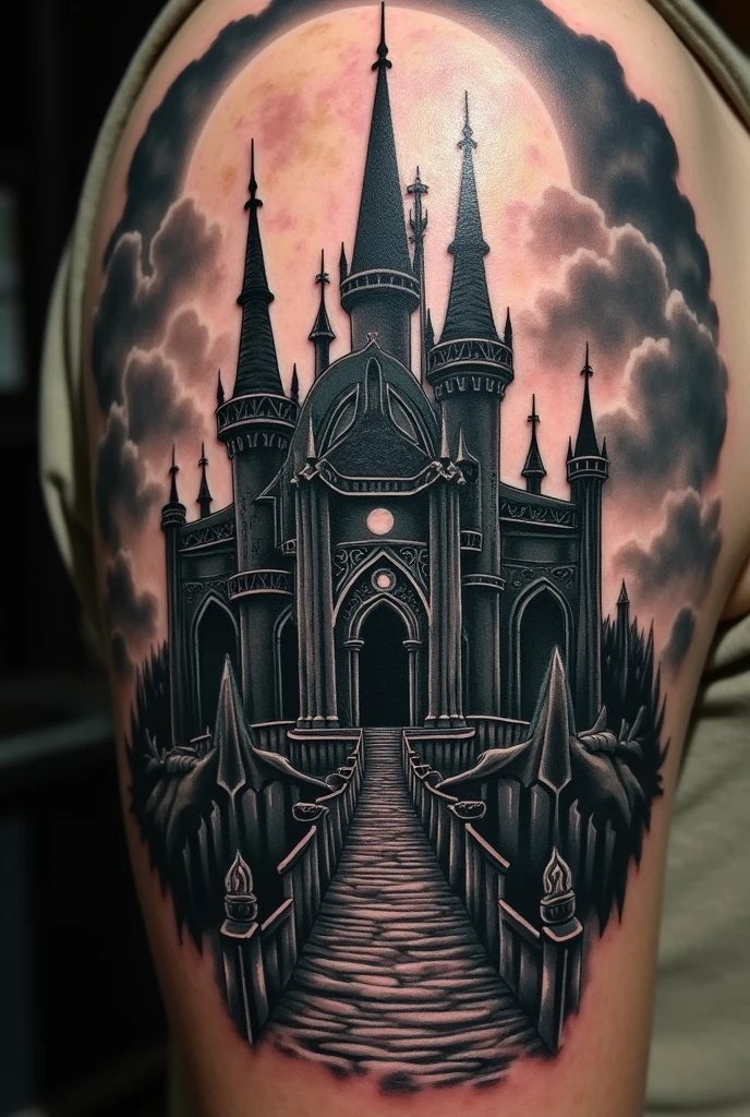 Tattoo that says "The Castle of the Nails"