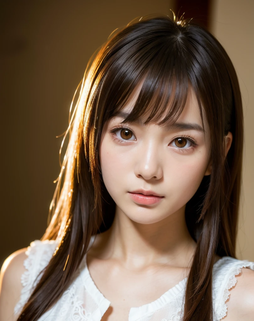 best quality, face focus, soft light, ultra high res, (photorealistic:1.4), RAW photo,
1japanese girl, solo, cute, (pupil, lights in the eyes), detailed beautiful face, (small chest),(high resolution detail of human skin texture),
(long hair),
indoor,
Damask Shirt Dress,
(portrait)