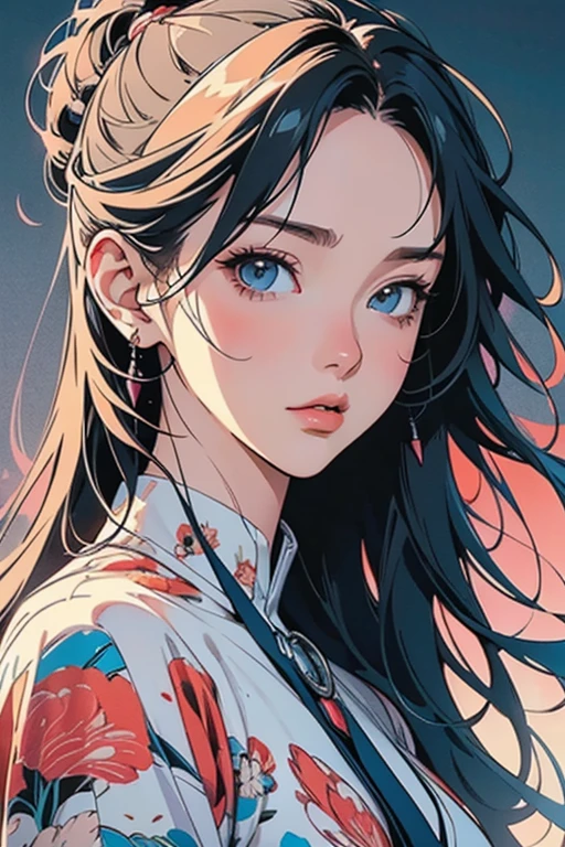 pace girl| standing alone on hill| centered| detailed gorgeous face| anime style| key visual| intricate detail| highly detailed| breathtaking| vibrant| panoramic| cinematic| Carne Griffiths| Conrad Roset| ghibli