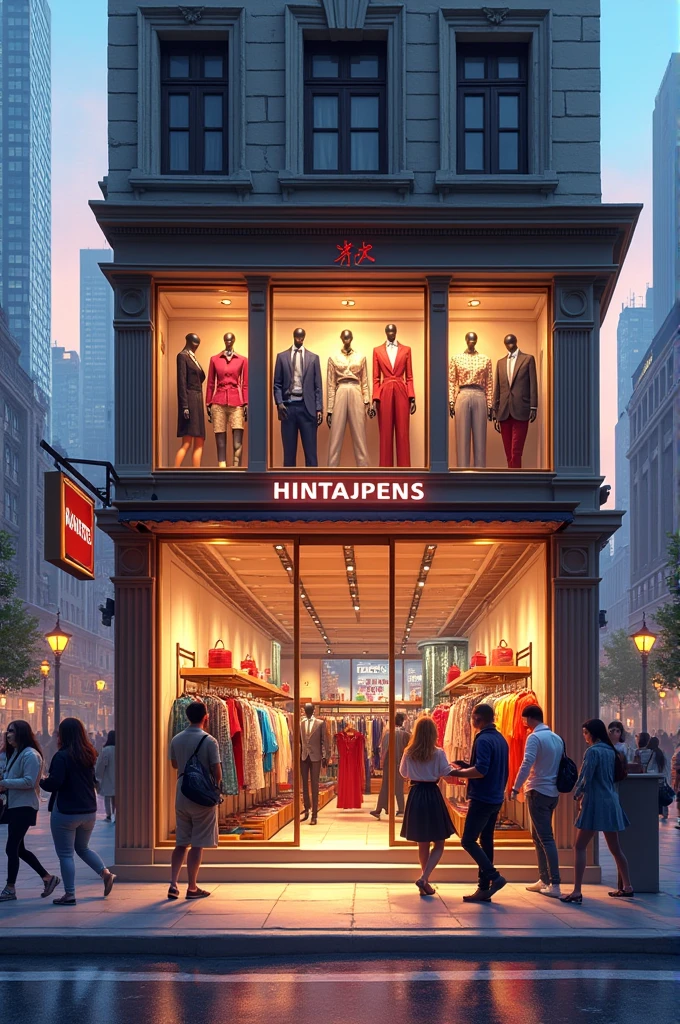 Clothing store outside