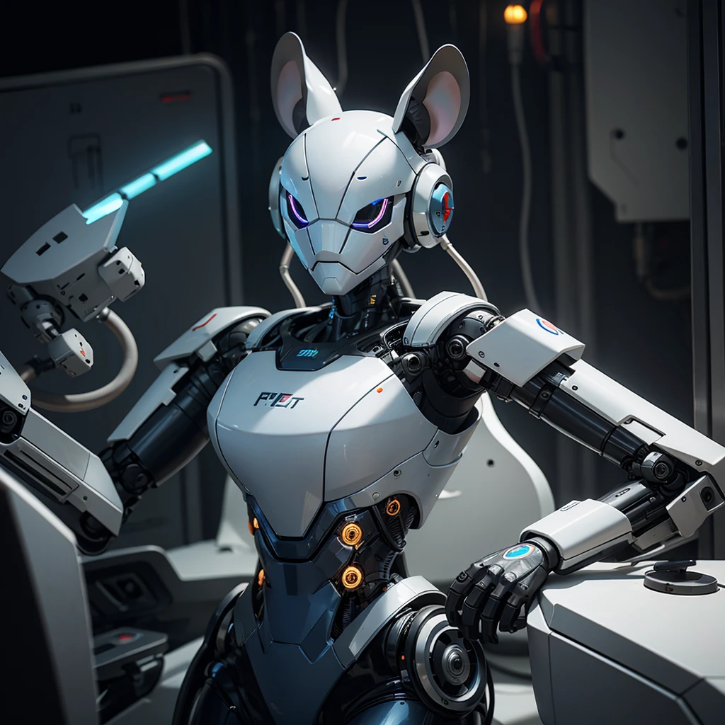 The robot is shaped like a mouse.