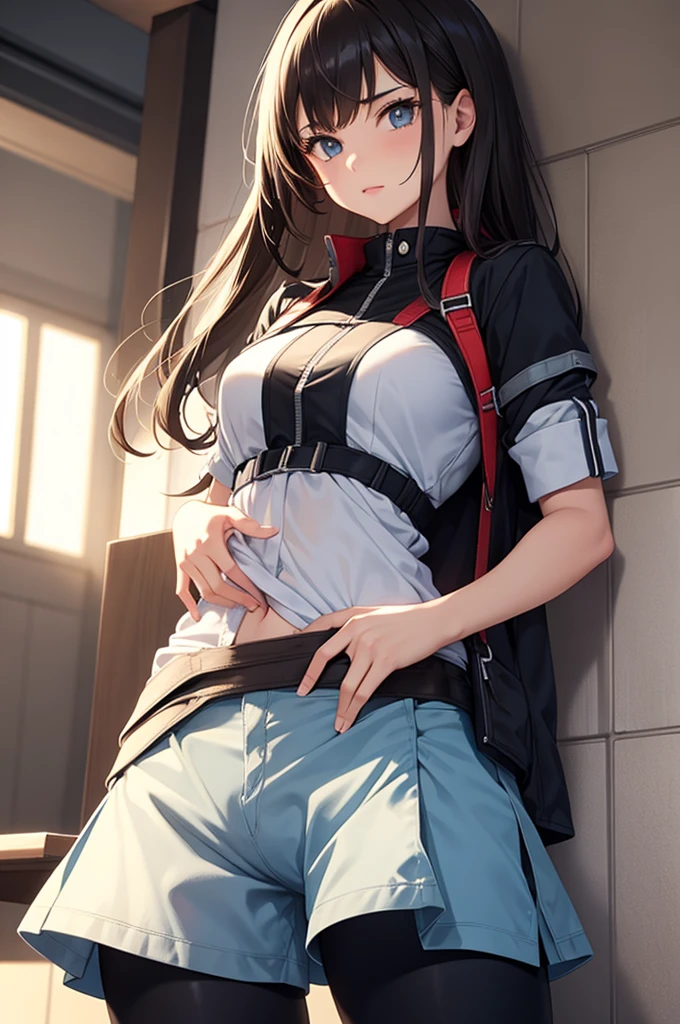 1girl, 1boy, crotch grab