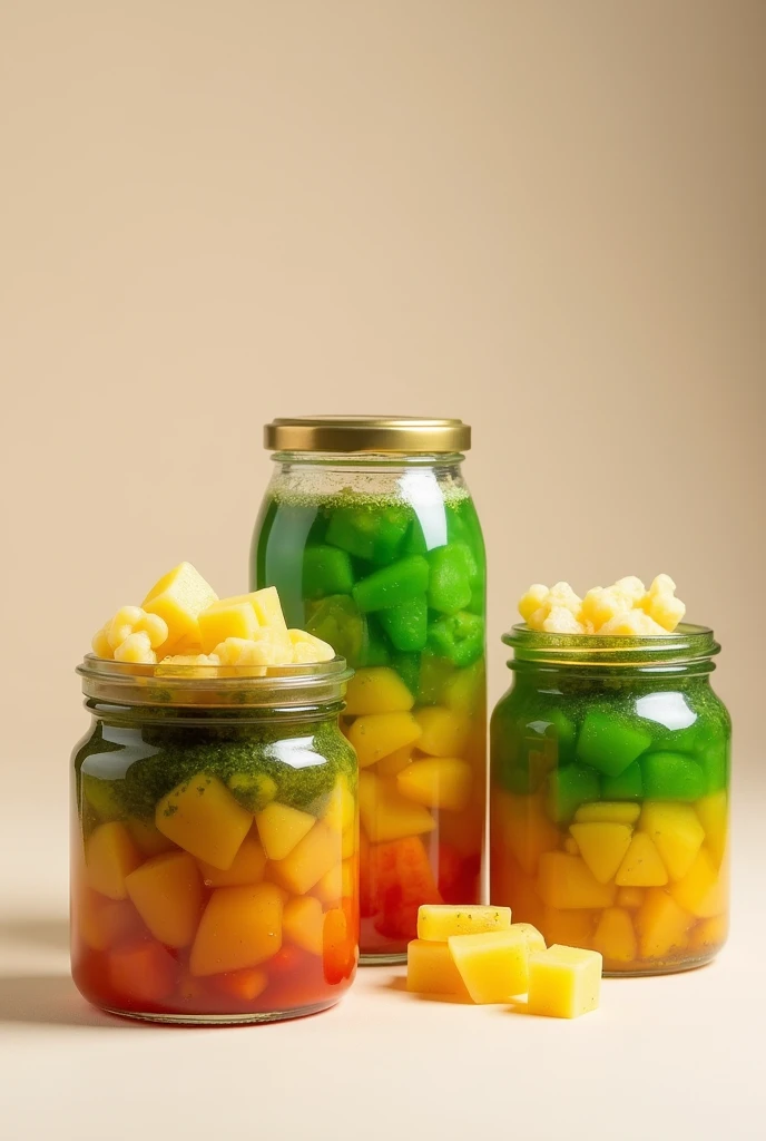 3 jars of bagoong make the jar transparent,
The bagoong have a MANGOS GREEN, APPLE, PINEAPPLE CHUNKS but make it more bagoong standout
