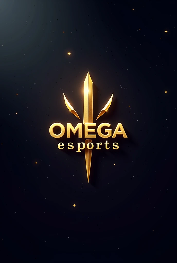 I need to logo for OMEGA with shinning goldren 3d font and the knife.For esport Background is space in star.i need more classic, graceful and shine.