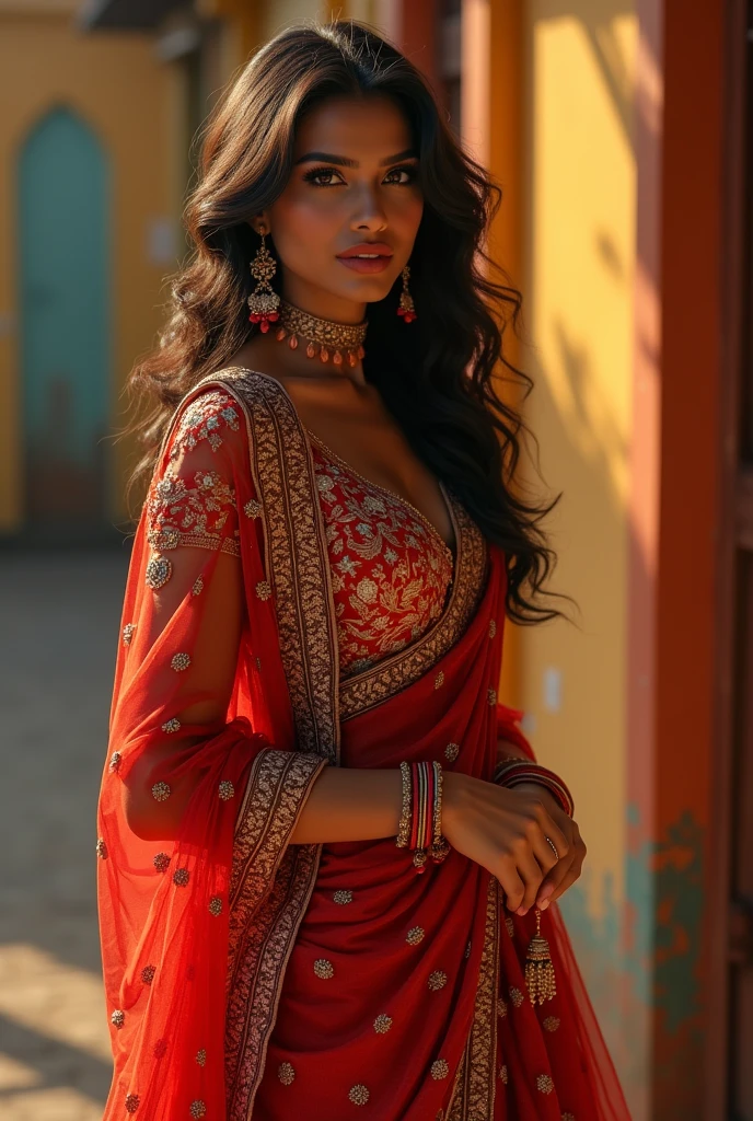 A Indian girl with perfect figure of 30- 26-30 hot sexy in Indian outfit