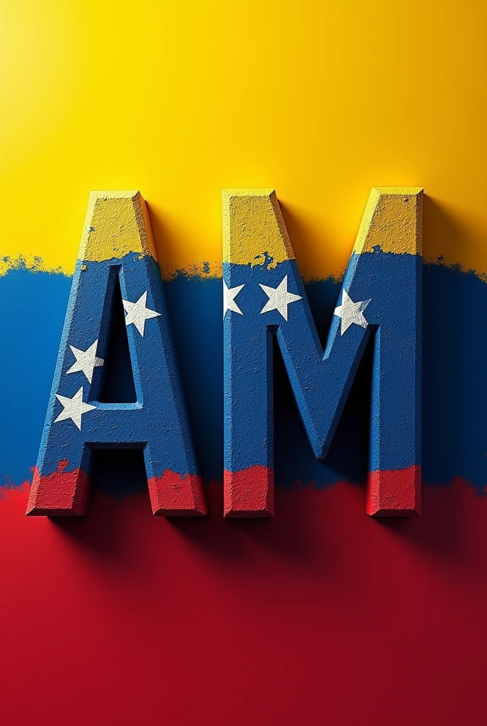 Venezuelan Flag Colored AM Letters