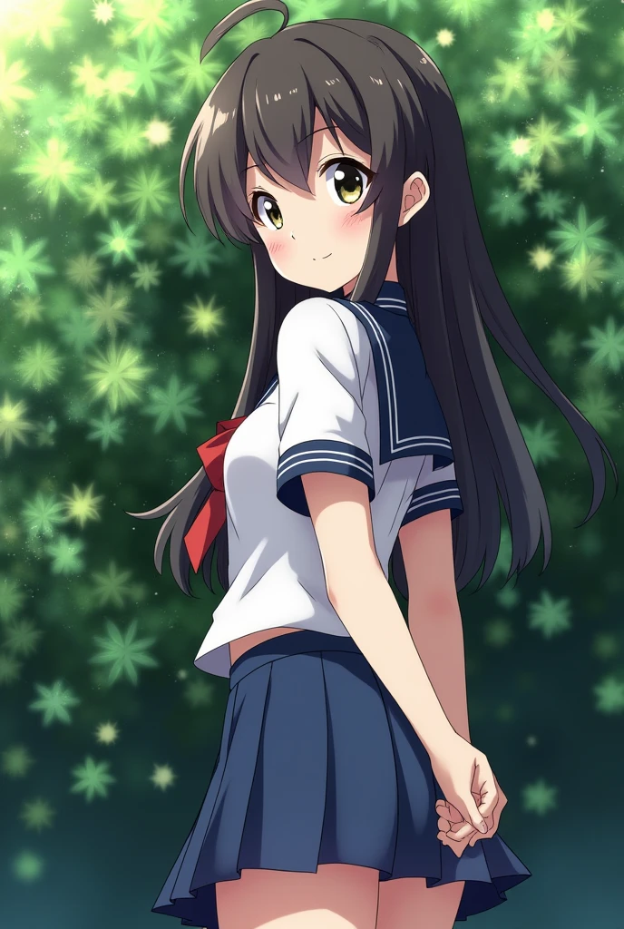 Beautiful 14 year old girl, japanese, schoolgirl clothes, huge ass, visible ass, hidden behind a bush, huge ass, huge butt, Shoulder length hair, hidden behind a bush, at school, forced, anime style, teen, ass in pomp, mini skirt, huge ass, huge ass