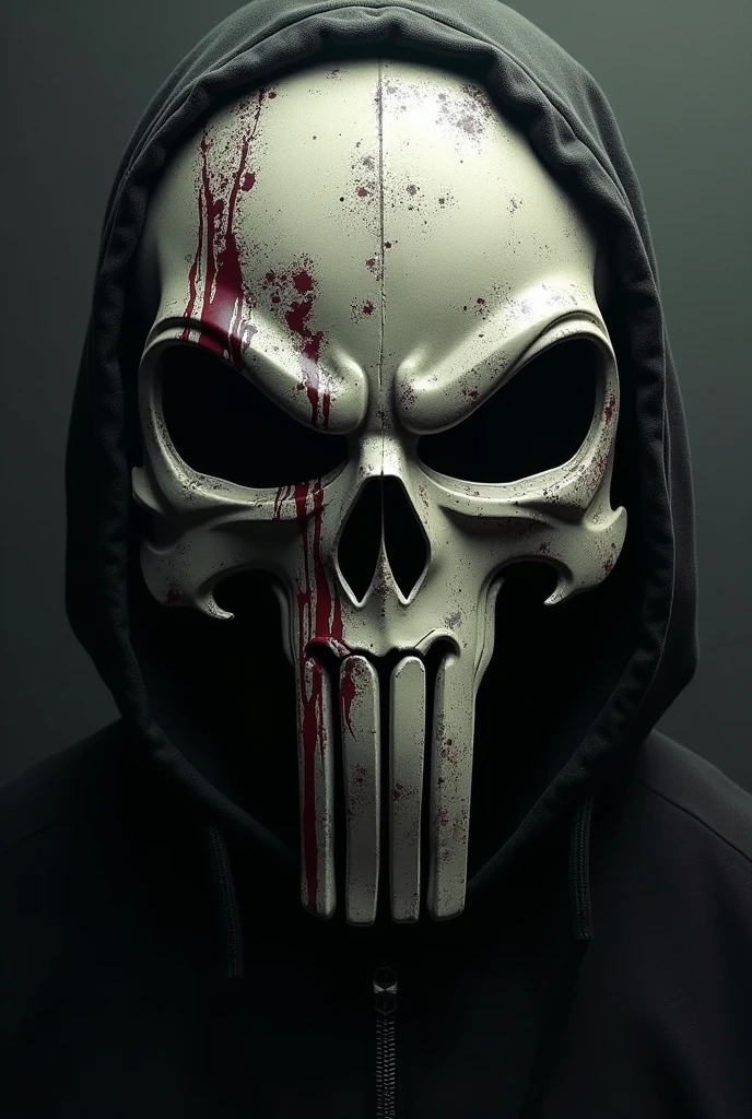Close-up (Punisher from Marvel in Viking style: 1.3) emerging from wet black mud, extremely detailed, smoke, sparks, metal shavings, flying debris, volumetric light