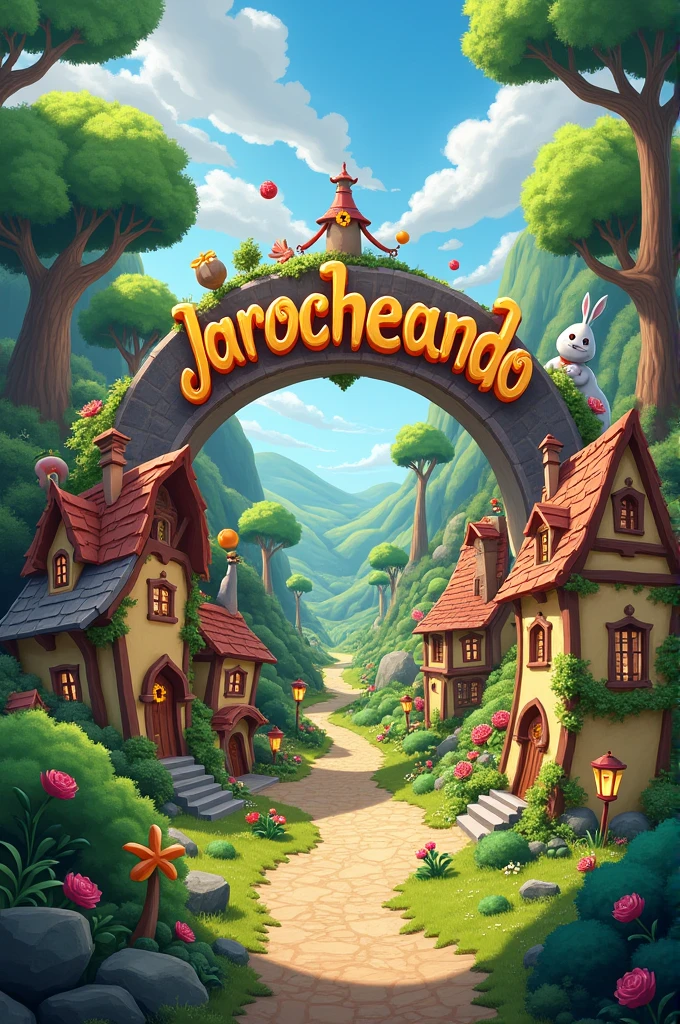 An image of a magical town name with the word "jarocheando"
