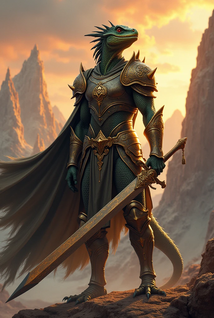Lizard humanoid knight