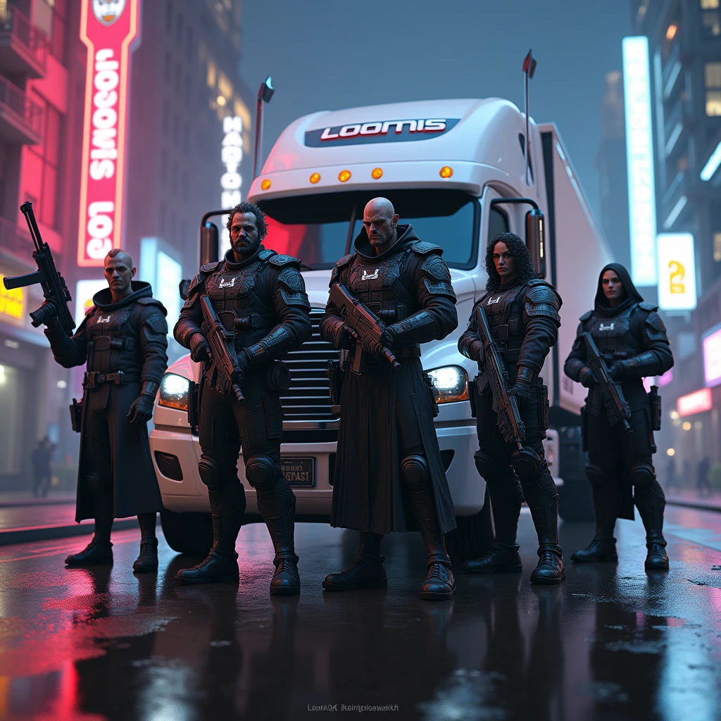 five evil, angry (uncle ruckus black cops looking sternly) at working class people, african american males, young, middle aged, fat, chubby, overweight, brawny, muscular, memphis inner city street, single family houses, sunset, dark, harsh garish cinematic lighting, red and blue film noir in the style of authur adams