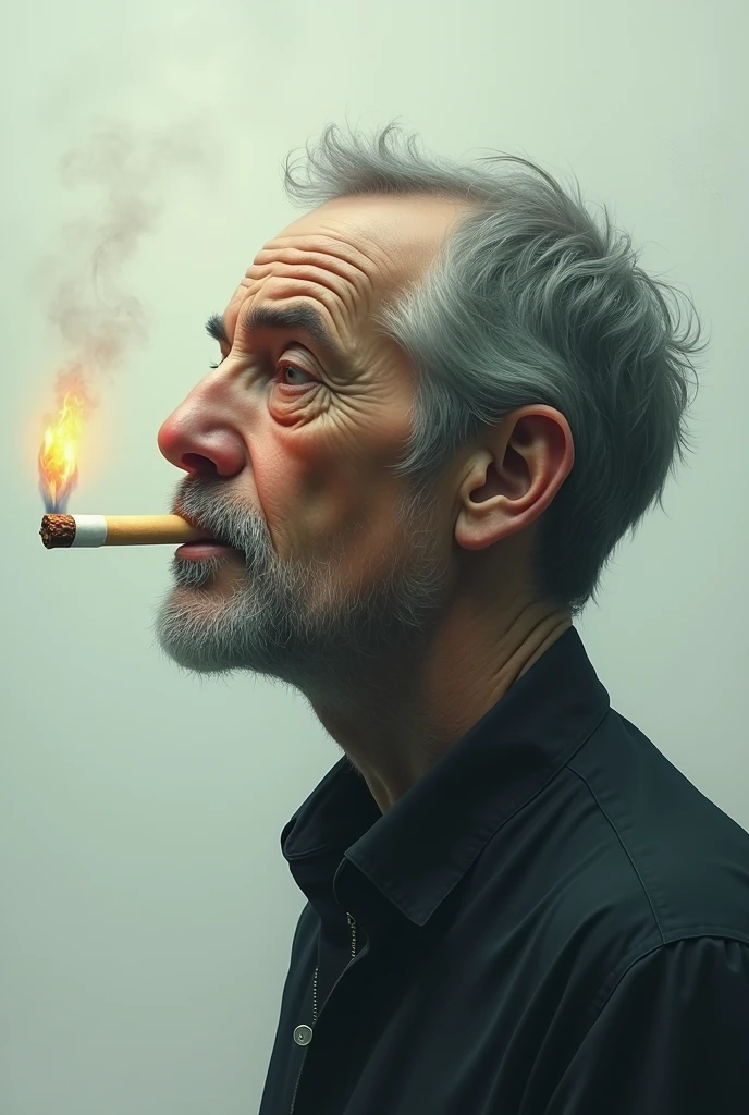 but that the man is the cigarette