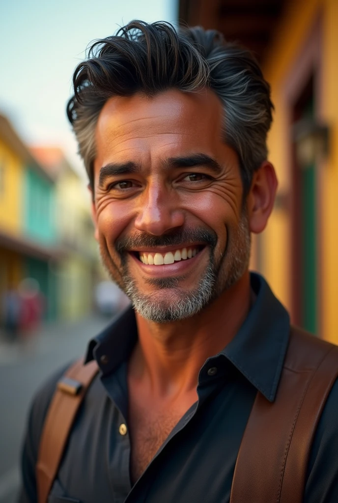 An attractive middle-aged man who is Colombian 