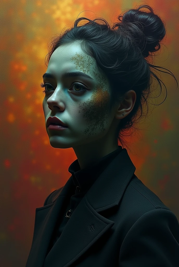 I am the surreal image of Andre Breton combined with dreams , the message I want to convey is that surrealism still exists , very real , 48k rules of thirds cinematic gothic HIGH CONTRAST 