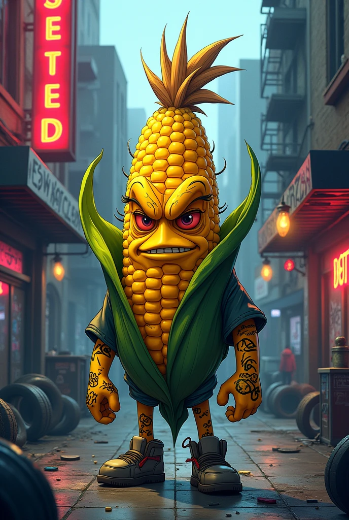 Animated delinquent corn