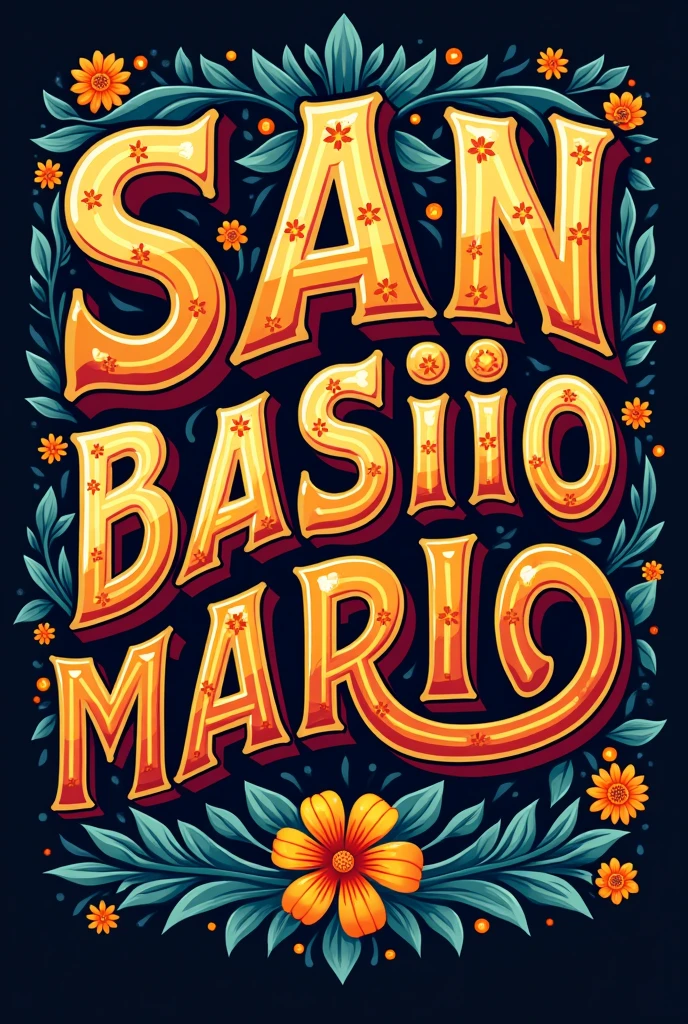 Logo with the letters of: San Basilio Mariachi