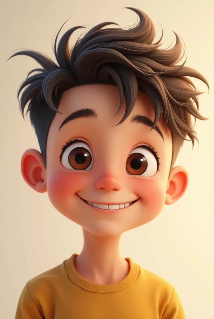 Cute boy with hair hair cut