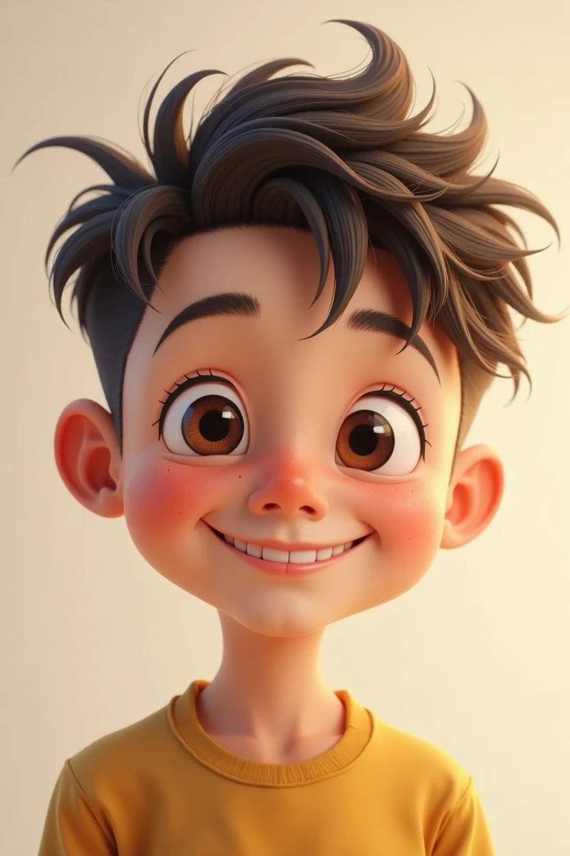 Cute boy with hair hair cut