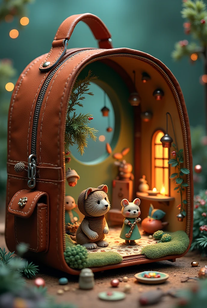 Create the image above but inside a bag