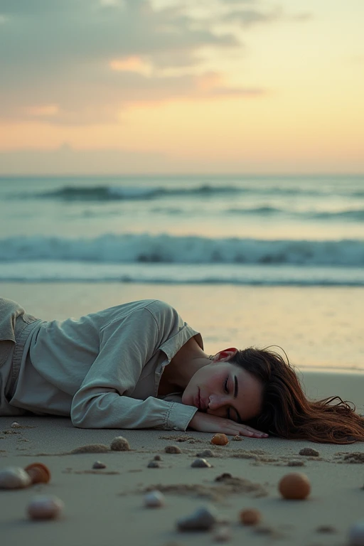 woman Collapsed on the beach