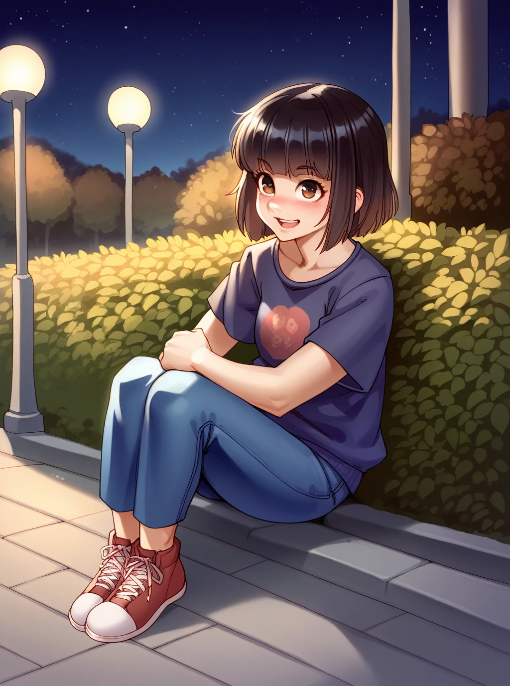 score_9, score_8_up, score_7_up, source_anime, solo, 1girl, , , thin fringe, medium hair, , park, night, , , kairunoburogu,