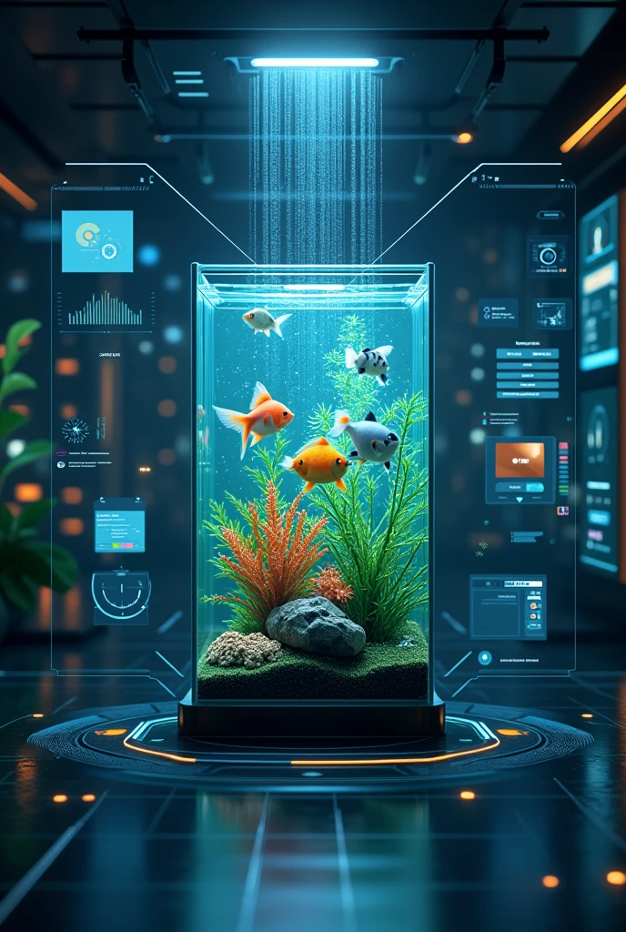 Technology,poster design,intelligent,machine,Fish Tank,Computer Management