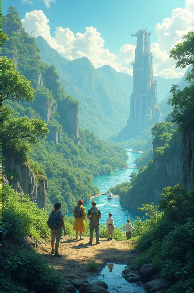 Draw a picture of protecting the environment with science and technology.