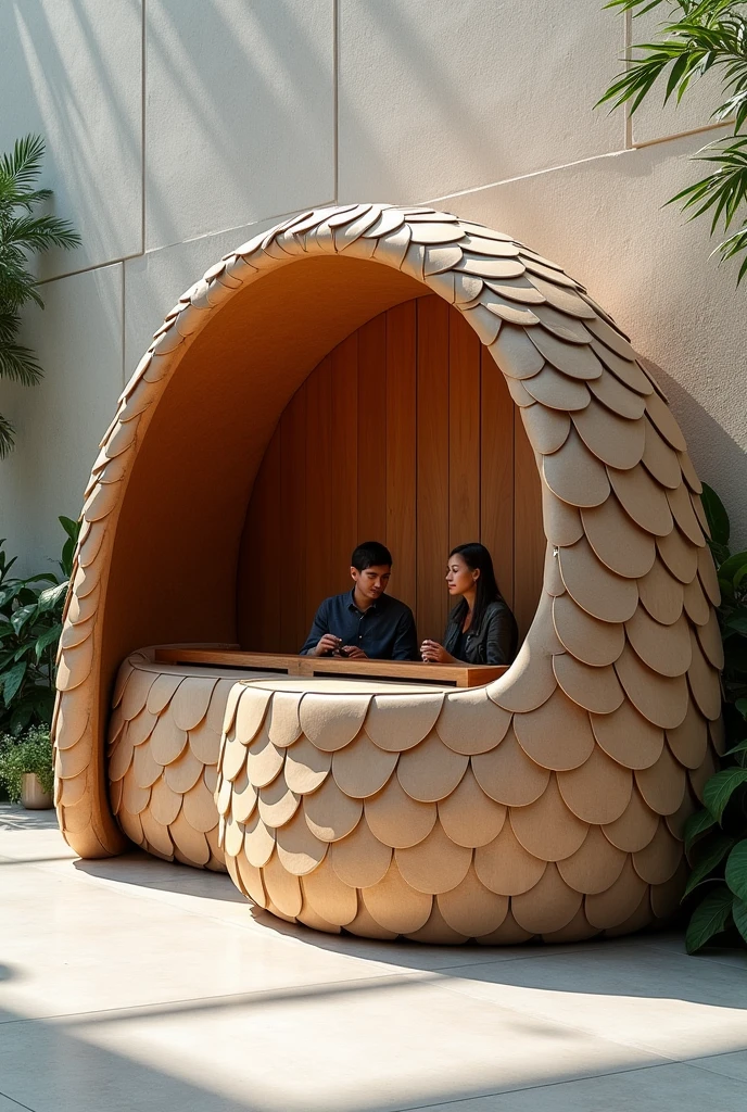 Booth concept pangolin skin
