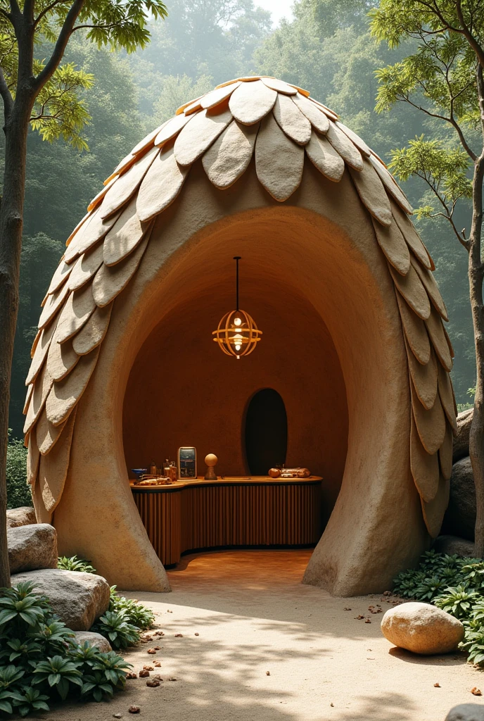 Booth concept pangolin structure