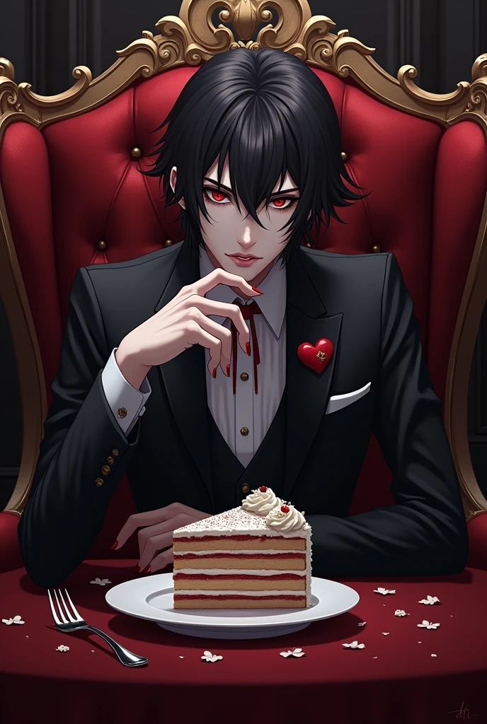 Reiji Sakamaki eating cake