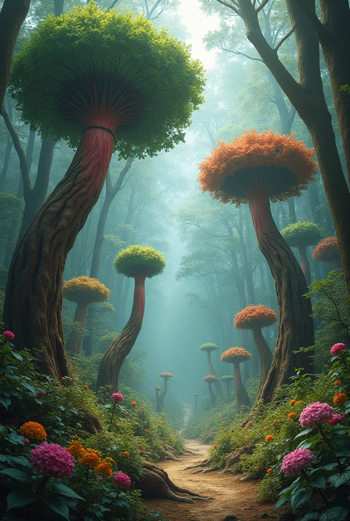 Forest of men's penises 