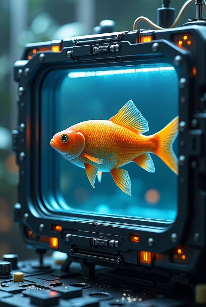 Technology,poster design,intelligent,machine,Fish Tank,Computer Management,Fish with the correct structure,LCD Interface,Mechanical Control