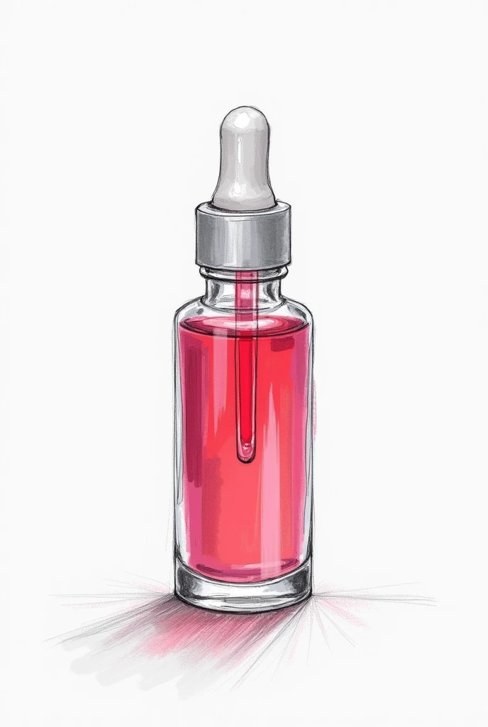 top view sketch of tinted serum 