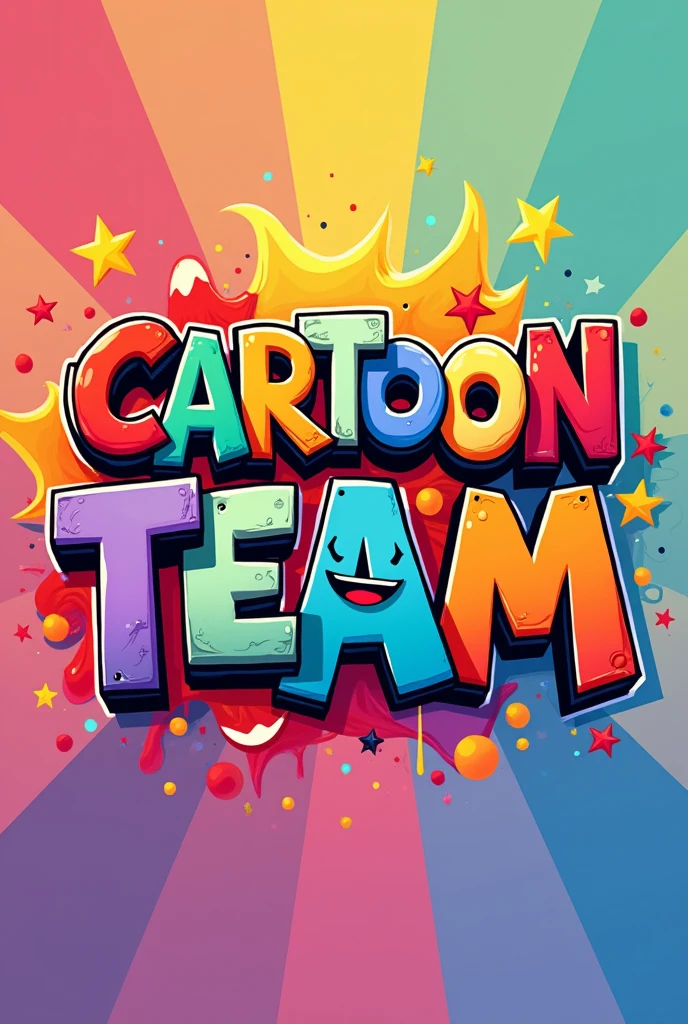 Create a square image inspired by the Cartoon Network logo but with the text Cartoon Team.