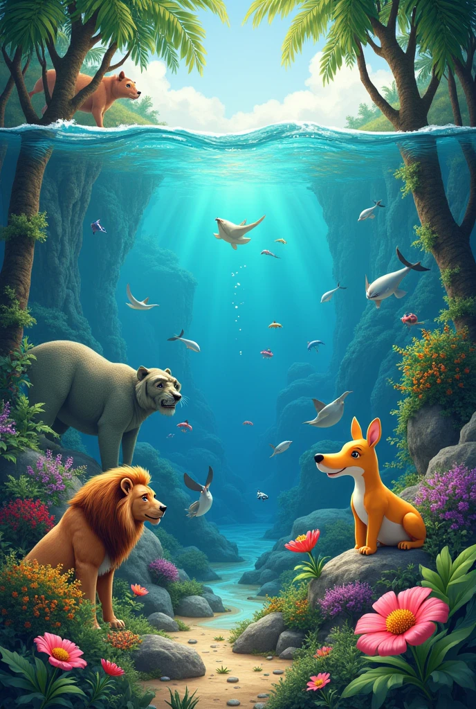 Animals, animals, big and small,
Let’s learn about them, one and all!
From the jungle to the deep blue sea,
So many creatures wild and free!