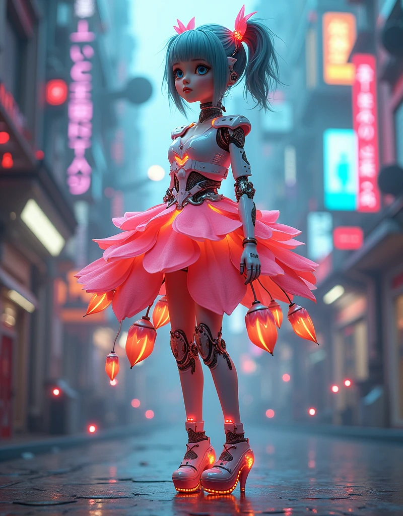 (3d,Mechanical feel,cute,ais-scrapyrd 1girl,tulip),(Use a wide-angle lens to capture whole body images:1.9),(masterpiece:1.1),(Highest quality:1.1),(HDR:1.0),Ambient Light,Ultra high quality,(Ultra-detailed original illustrations),(1 Girl,whole body),(Rainbow tulip flower skirt),(Slender thighs),(Shoes made from tulip flowers: 1.5),((Harajuku Fashion)),((Flowers with human eyes,Eye disease)),Double Exposure,Fusion of Fluid Abstract Art,Fault,(Original illustration composition),(Limited color blending,Extreme art style,Geometric artstyle), , Colorful neon lights,High-tech mechanical parts,Metal body,(Detailed vibranium tulip flower design:1.9),Vibrant colors,Dynamic luminous tulip flowers,Reflective metal surface,Bright environment,Dynamic poses,Exquisite existence,Skills Improvement,Interlocking mechanical gears,Stylish design,motion blur effect,Detailed metal treatment,Sci-fi atmosphere,Streamlined aerodynamic shape,Laser scanning pattern,Holographic projection,LED light track,Beautiful and unforgettable,Advanced sensors,Complex algorithms,Ominous and mysterious atmosphere,Electric Spark,Shiny chrome,Propulsion systems of the future,(Best quality,8k,high resolution,masterpiece:1.2),Super detailed,(whole body:1.8), magazine photography,A cute girl image,Popular on social platforms,((Dopamineism)),(((Dopamine color matching))),Dopamine,(in the style of Y2K),Luo Erchun,3D Antique,Oriental poetry and painting
