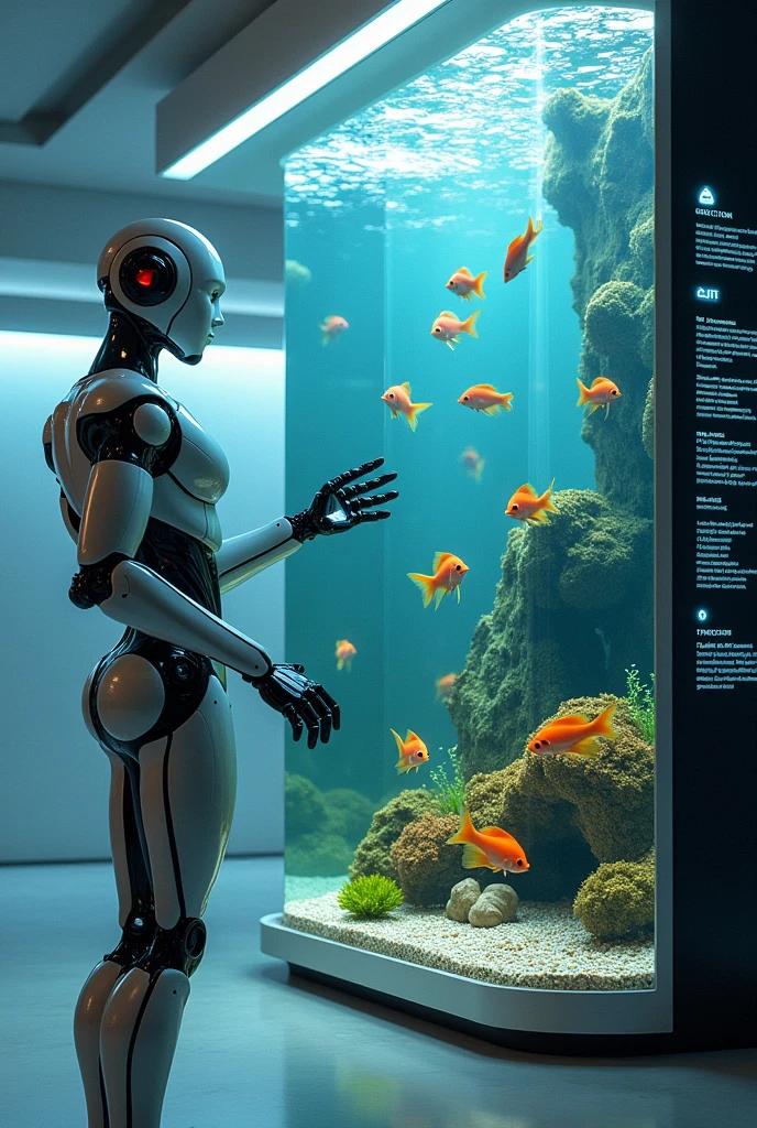 Technology,poster design,intelligent,machine,Fish Tank,Computer Management,Fish with the correct structure,Show more information panel