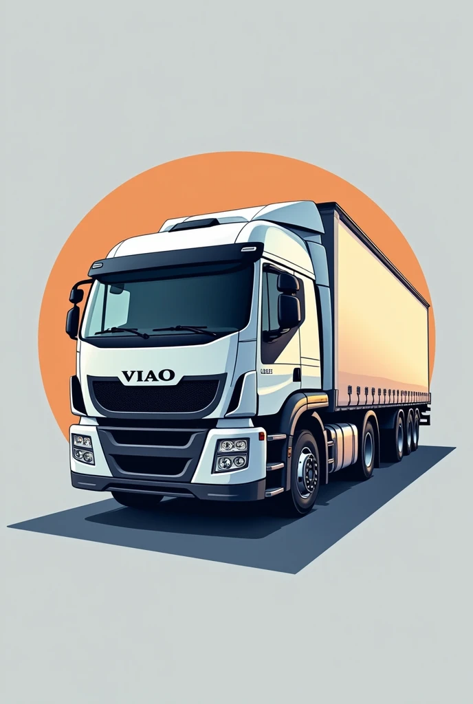 can you create a logo for a company called Transportes J.Quintana spa with a truck behind