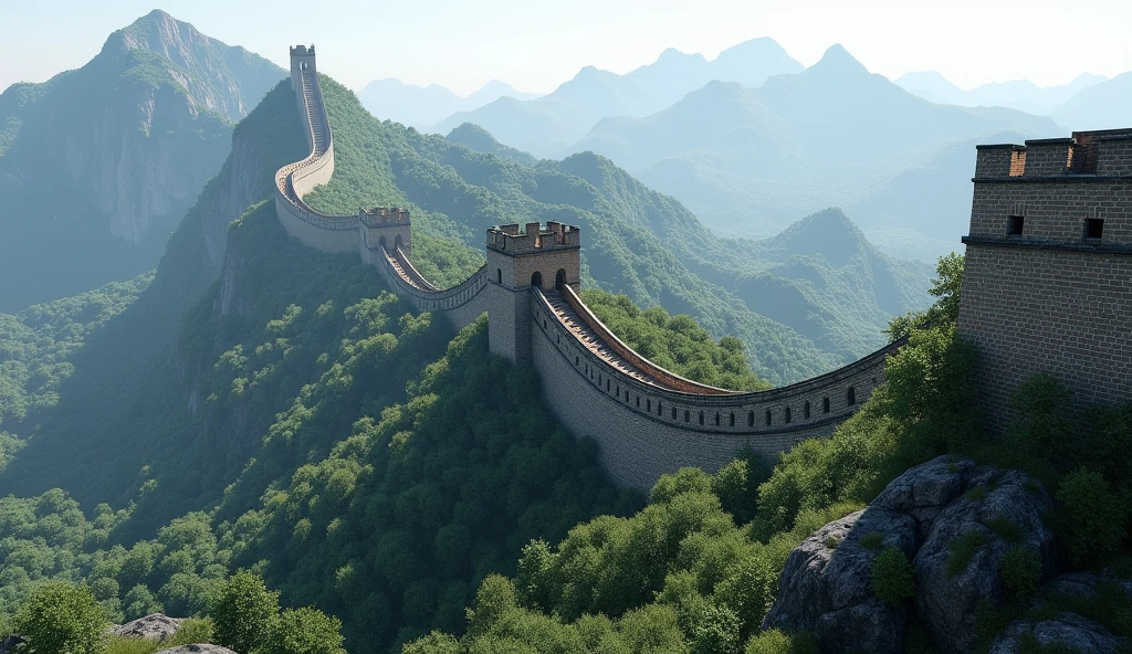 Great wall of China 3d image