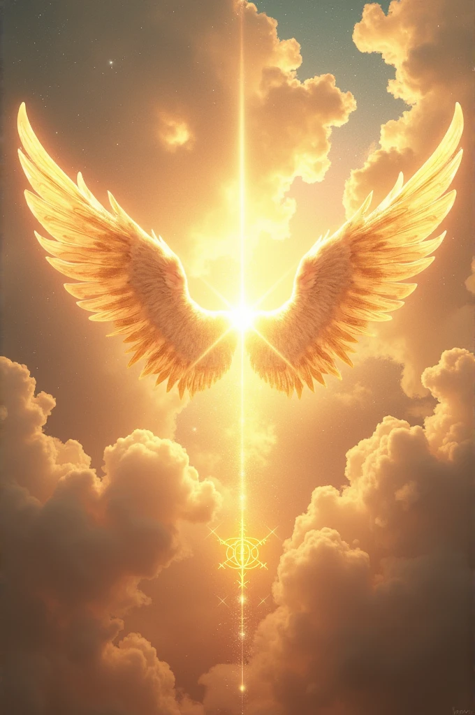Genrate a image with text heavenly realm and wnigs logo