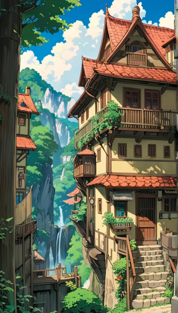 Studio Ghibli-style anime movies, Real、Movie stills, Highest quality, masterpiece, Representative works, Official Art, Professional, Super intricate details, 8k