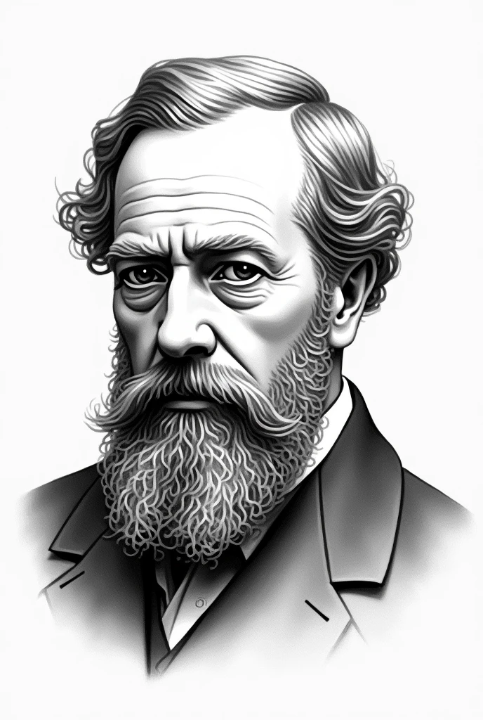 Charles Sanders Peirce simple black and white drawing with stylograph