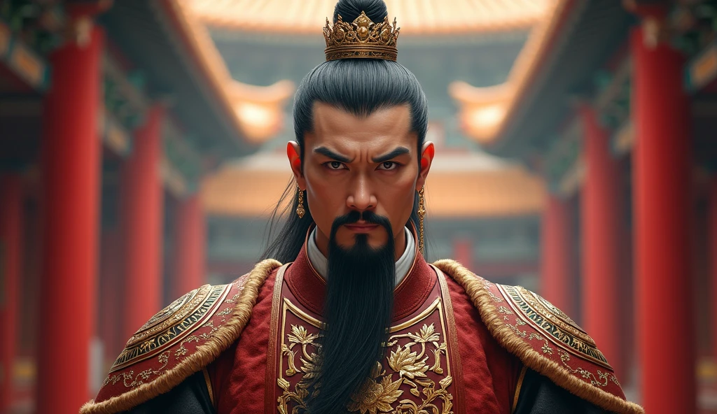 Intense look of Chinese king