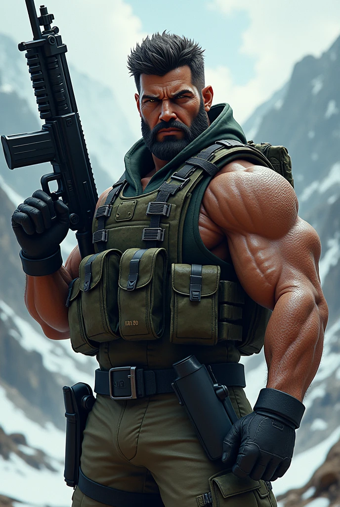 YouTube Gaming Channel Logo, Rambo with a gun in his hand, Soldier named Cascade Snows