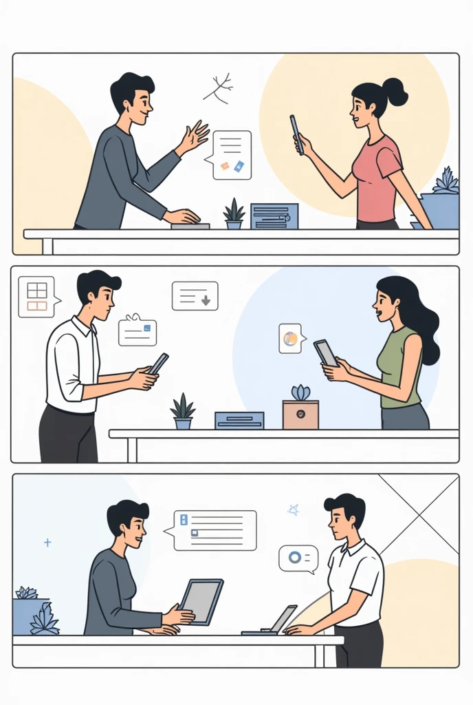 Transactional model comic strip